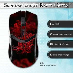 Skin dán chuột Razer Cobra Pro mẫu Hoa bỉ ngạn acp035