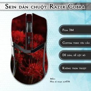 Skin dán chuột Razer Cobra Pro mẫu Hoa bỉ ngạn acp036