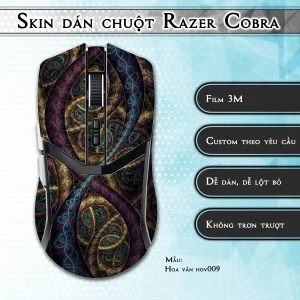 Skin dán chuột Razer Cobra Pro mẫu Hoa văn hov009