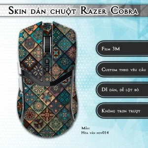 Skin dán chuột Razer Cobra Pro mẫu Hoa văn hov014