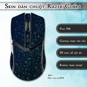 Skin dán chuột Razer Cobra Pro mẫu Hoa văn hov016