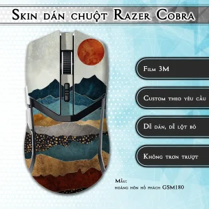 Skin dán chuột Razer Cobra Pro mẫu hoàng hôn hổ phách GSM180