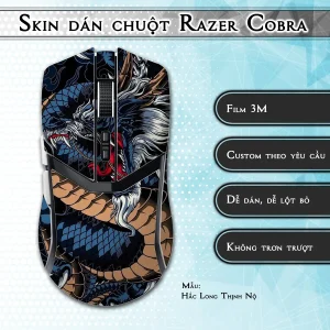 Skin dán chuột Razer Cobra Pro mẫu Hắc Long Thịnh Nộ