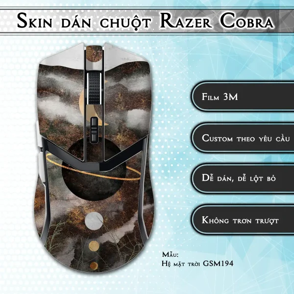 Skin dán chuột Razer Cobra Pro mẫu Hệ mặt trời GSM194