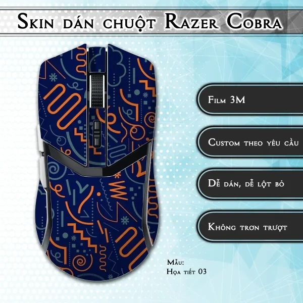 Skin dán chuột Razer Cobra Pro mẫu Họa tiết 03