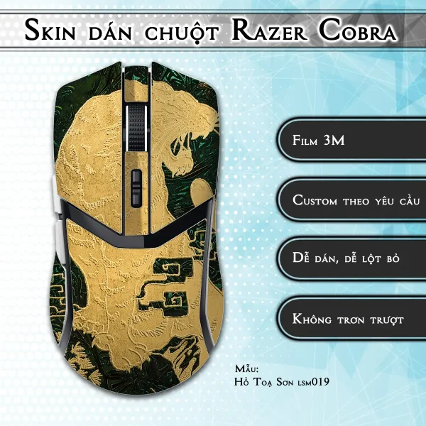 Skin dán chuột Razer Cobra Pro mẫu Hổ Toạ Sơn lsm019