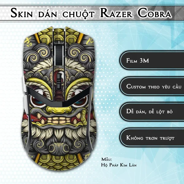 Skin dán chuột Razer Cobra Pro mẫu Hộ Pháp Kim Lân