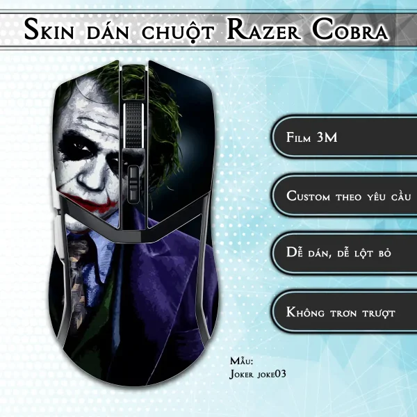 Skin dán chuột Razer Cobra Pro mẫu Joker joke03