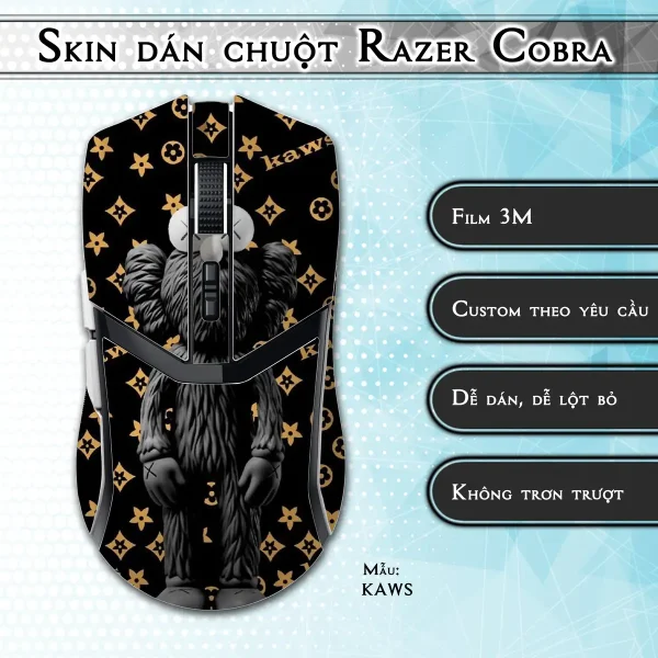 Skin dán chuột Razer Cobra Pro mẫu KAWS