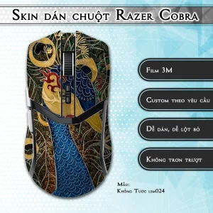 Skin dán chuột Razer Cobra Pro mẫu Khổng Tước lsm024