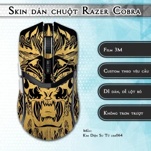 Skin dán chuột Razer Cobra Pro mẫu Kim Diện Sư Tử lsm064