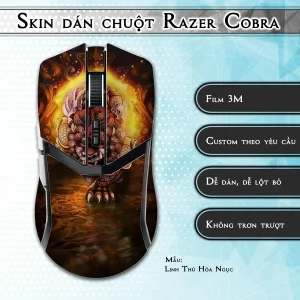 Skin dán chuột Razer Cobra Pro mẫu Linh Thú Hỏa Ngục