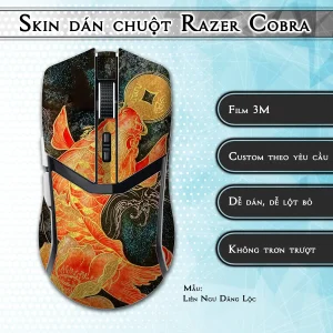 Skin dán chuột Razer Cobra Pro mẫu Liên Ngư Dâng Lộc