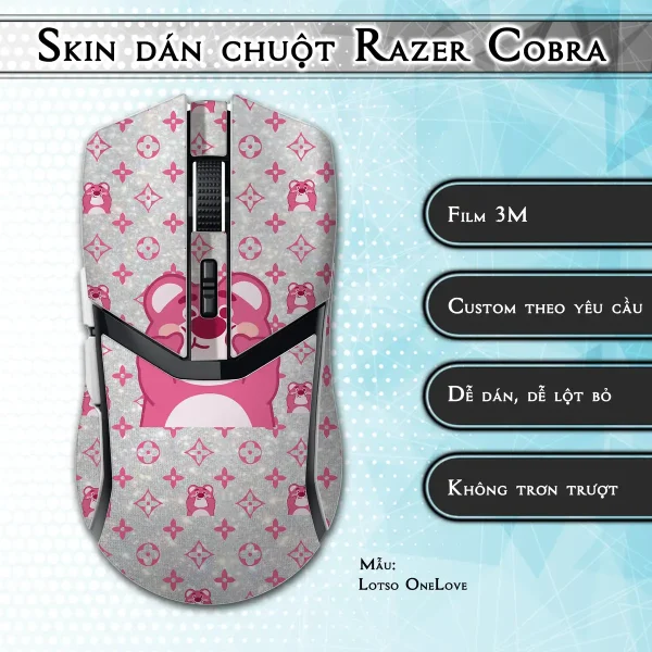 Skin dán chuột Razer Cobra Pro mẫu Lotso OneLove