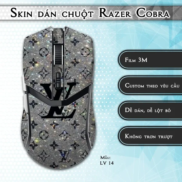 Skin dán chuột Razer Cobra Pro mẫu LV 14