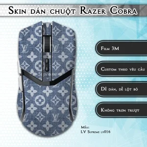Skin dán chuột Razer Cobra Pro mẫu LV Supreme lv016