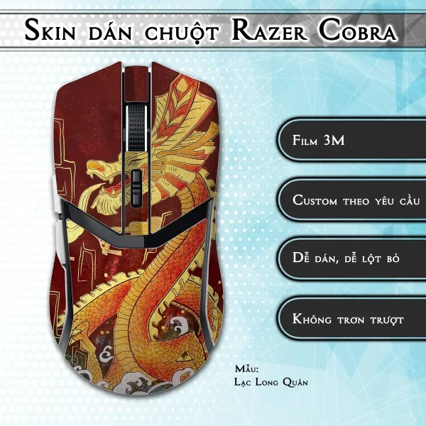 Skin dán chuột Razer Cobra Pro mẫu Lạc Long Quân