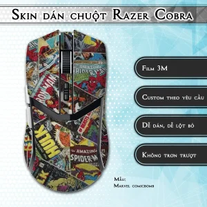 Skin dán chuột Razer Cobra Pro mẫu Marvel comicbomb