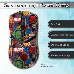 Skin dán chuột Razer Cobra Pro mẫu Marvel Pattern