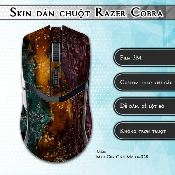 Skin dán chuột Razer Cobra Pro mẫu Màu Của Giấc Mơ lsm028
