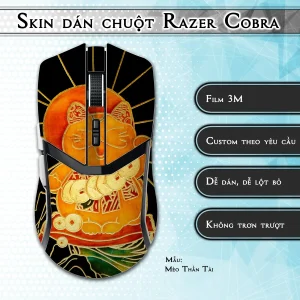 Skin dán chuột Razer Cobra Pro mẫu Mèo Thần Tài