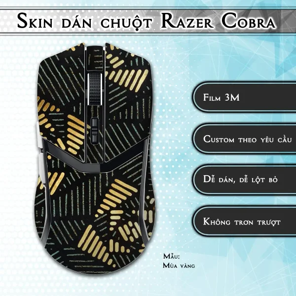 Skin dán chuột Razer Cobra Pro mẫu Mùa vàng