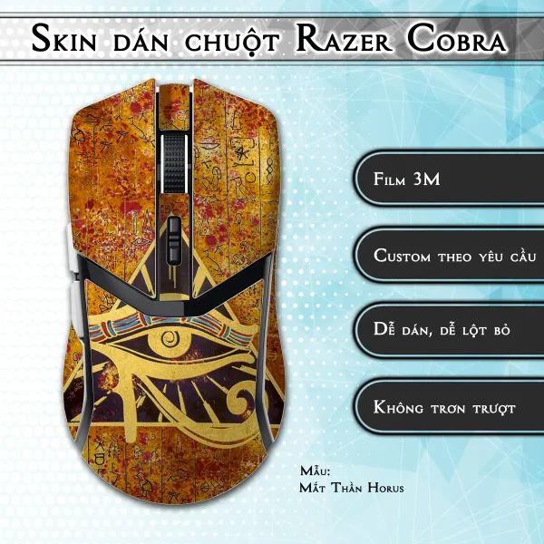 Skin dán chuột Razer Cobra Pro mẫu Mắt Thần Horus