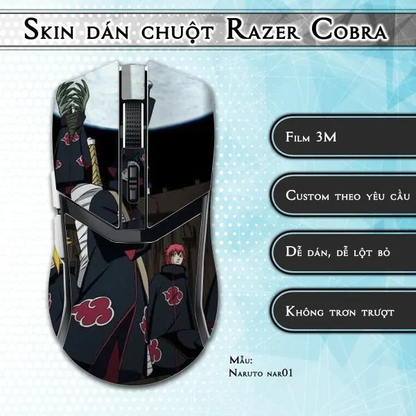 Skin dán chuột Razer Cobra Pro mẫu Naruto nar01