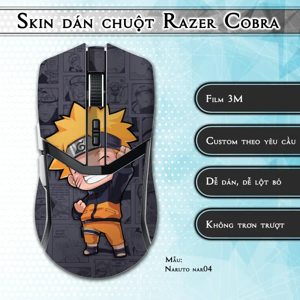 Skin dán chuột Razer Cobra Pro mẫu Naruto nar04