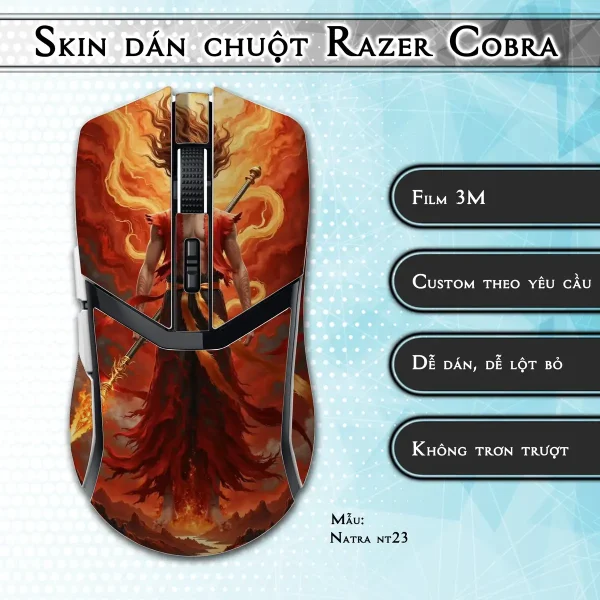 Skin dán chuột Razer Cobra Pro mẫu Natra nt23