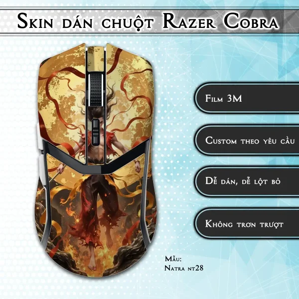 Skin dán chuột Razer Cobra Pro mẫu Natra nt28