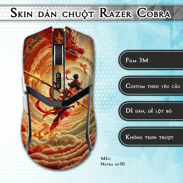 Skin dán chuột Razer Cobra Pro mẫu Natra nt30