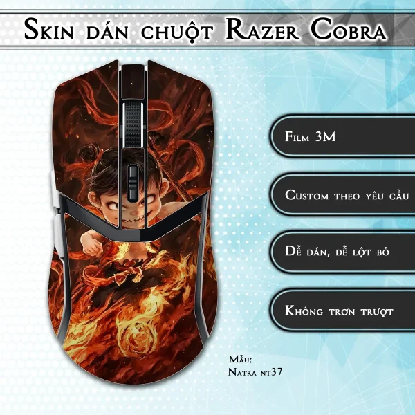 Skin dán chuột Razer Cobra Pro mẫu Natra nt37