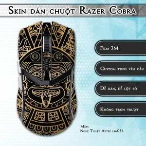 Skin dán chuột Razer Cobra Pro mẫu Nghệ Thuật Aztec lsm034