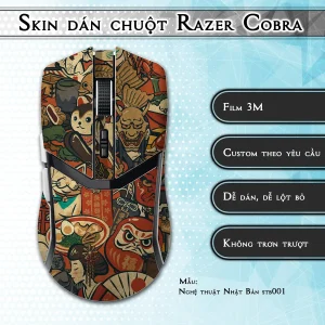 Skin dán chuột Razer Cobra Pro mẫu Nghệ thuật Nhật Bản stb001
