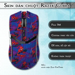 Skin dán chuột Razer Cobra Pro mẫu người nhện Zaap PowThwip