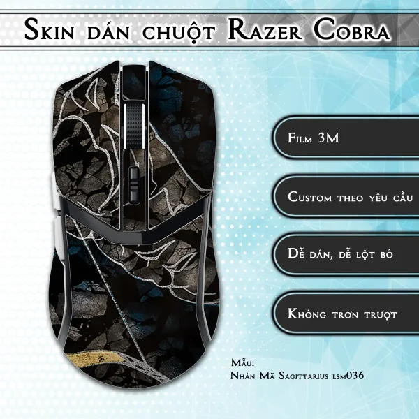 Skin dán chuột Razer Cobra Pro mẫu Nhân Mã Sagittarius lsm036