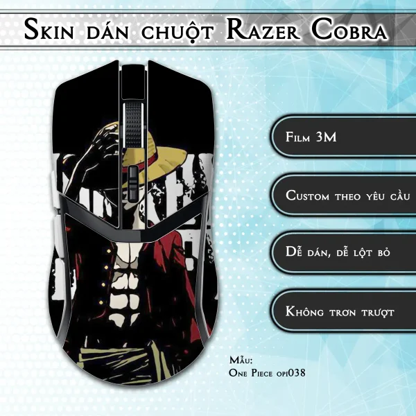 Skin dán chuột Razer Cobra Pro mẫu One Piece opi038