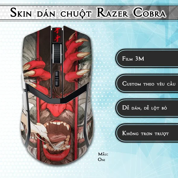 Skin dán chuột Razer Cobra Pro mẫu Oni