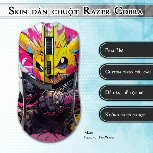 Skin dán chuột Razer Cobra Pro mẫu Pikachu TryWrnk