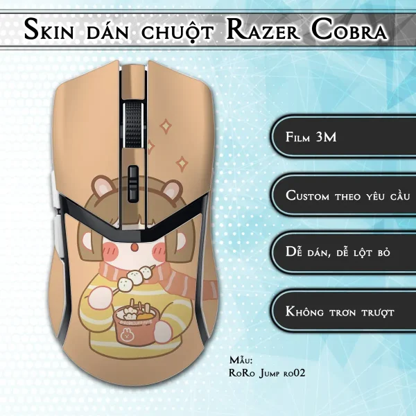 Skin dán chuột Razer Cobra Pro mẫu RoRo Jump ro02
