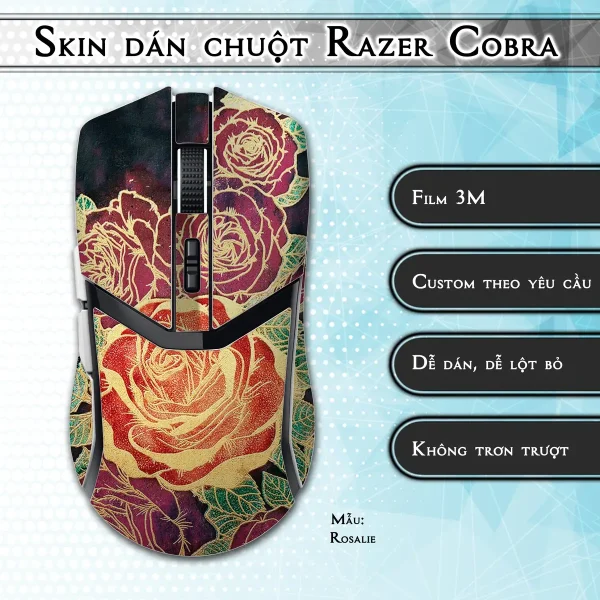 Skin dán chuột Razer Cobra Pro mẫu Rosalie