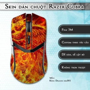 Skin dán chuột Razer Cobra Pro mẫu Rồng Dragon dra001