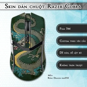 Skin dán chuột Razer Cobra Pro mẫu Rồng Dragon dra034