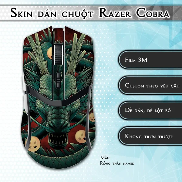 Skin dán chuột Razer Cobra Pro mẫu Rồng thần namek