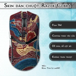 Skin dán chuột Razer Cobra Pro mẫu Rồng Thời Lê lsm043
