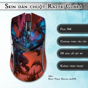 Skin dán chuột Razer Cobra Pro mẫu Rồng Tribal Dragon dra056