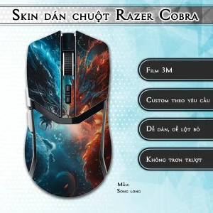 Skin dán chuột Razer Cobra Pro mẫu Song long