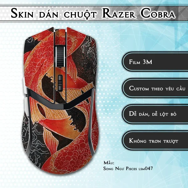 Skin dán chuột Razer Cobra Pro mẫu Song Ngư Pisces lsm047