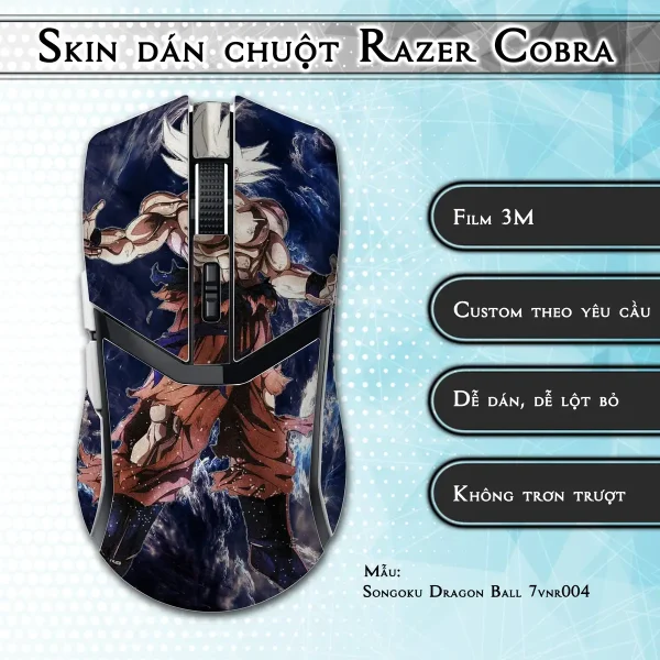 Skin dán chuột Razer Cobra Pro mẫu Songoku Dragon Ball 7vnr004